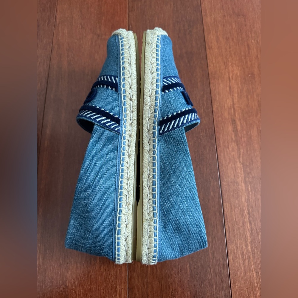 Gucci Ines Espadrille Flats Logo Embroidered Denim Blue. Various Size Available - Picture 4 of 16